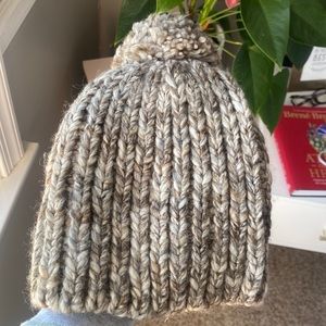 Madewell Chunky Pom-Pom Beanie (Grey Marle)